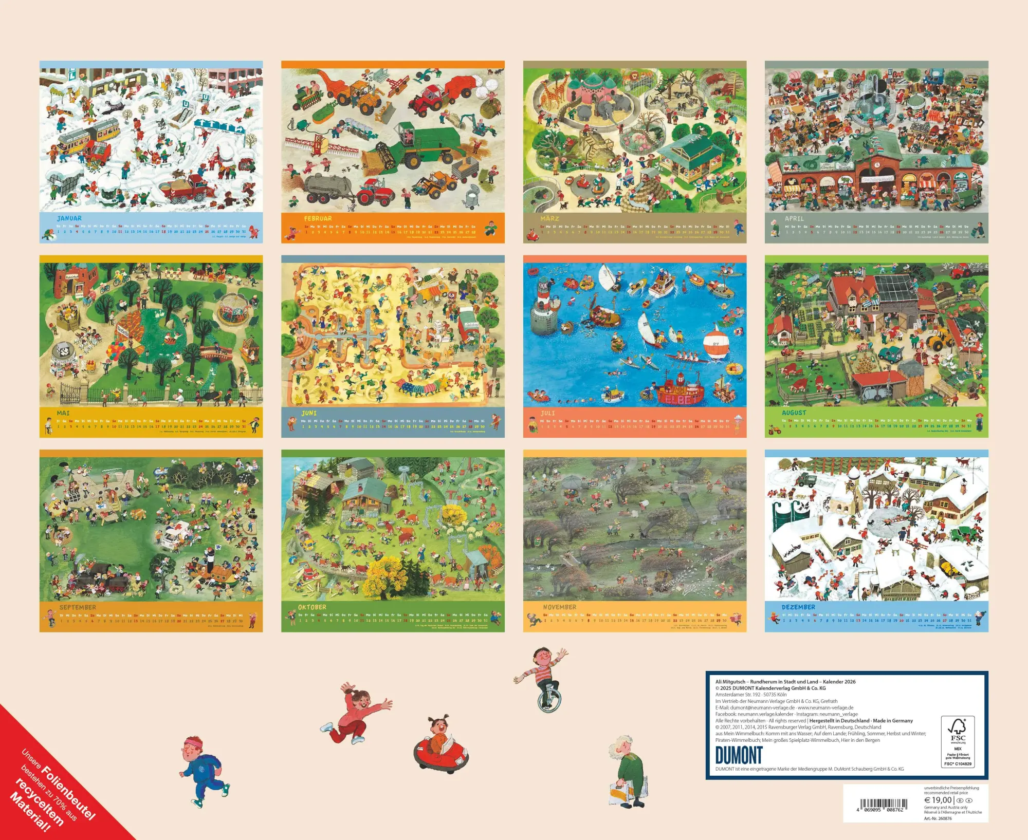 Bild: 4069095008762 | Ali Mitgutsch 2026 - Wimmelbilder - DUMONT Kinder-Kalender -...
