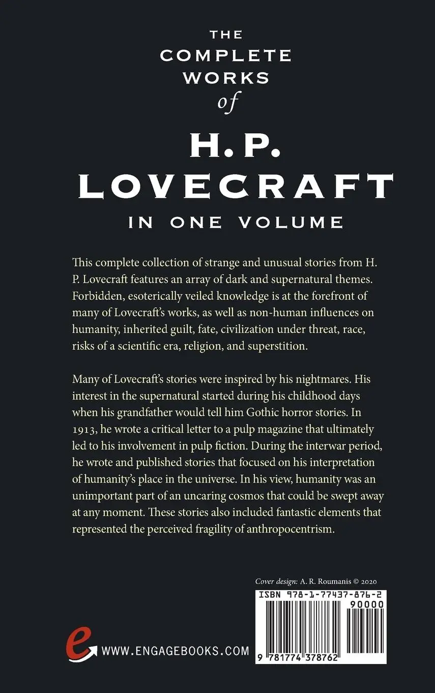 Rückseite: 9781774378762 | The Complete Works of H. P. Lovecraft (Deluxe Library Edition) | Buch