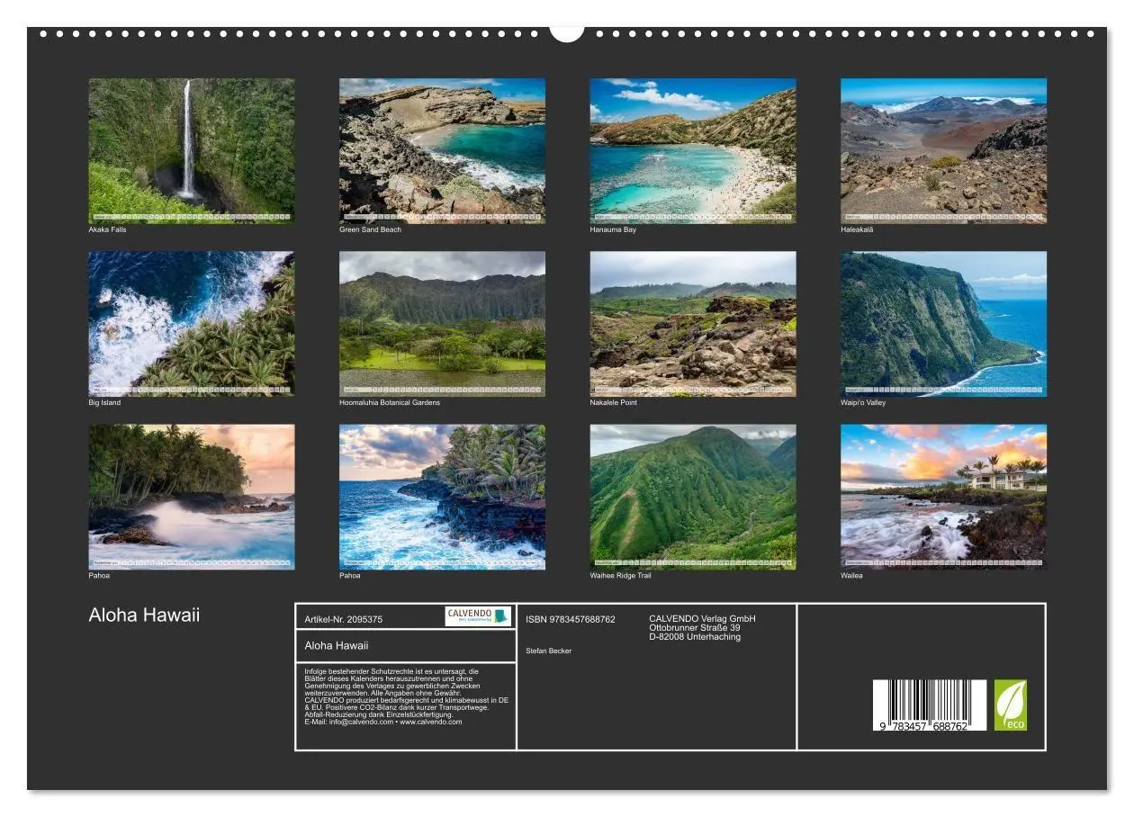 Bild: 9783457688762 | Aloha Hawaii (hochwertiger Premium Wandkalender 2026 DIN A2 quer),...