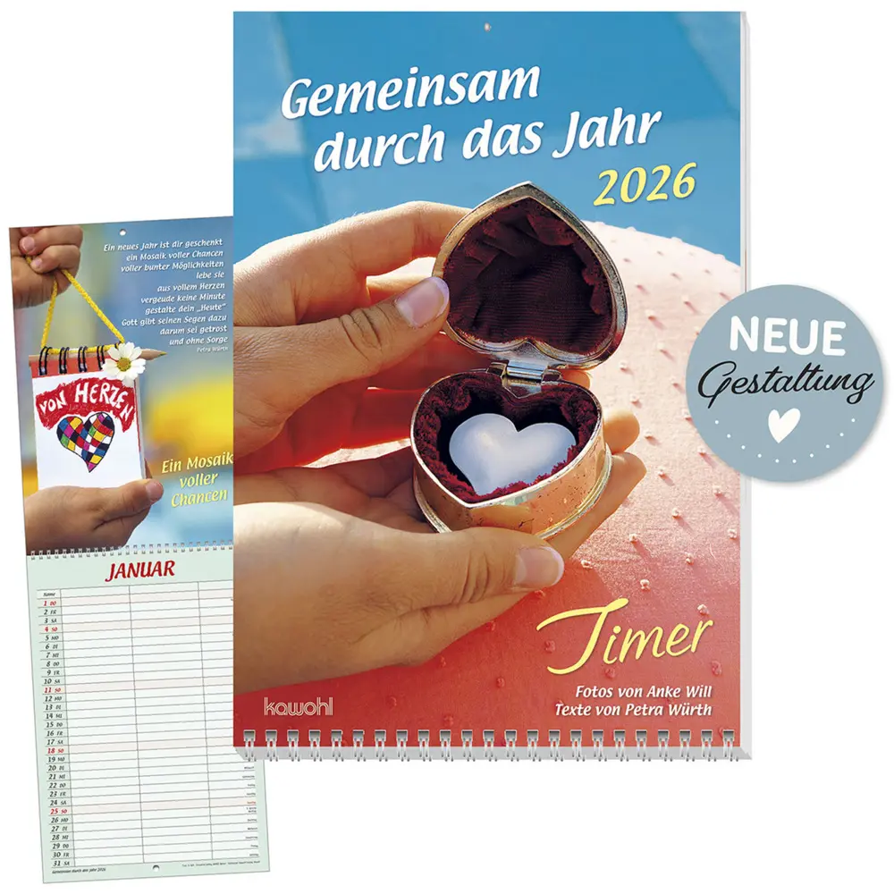 Cover: 9783754828762 | Gemeinsam durch das Jahr 2026 | Double-Size Terminer | Petra Würth