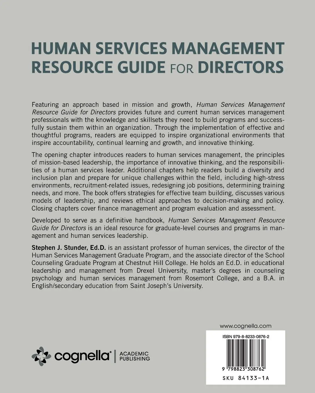 Rückseite: 9798823308762 | Human Services Management Resource Guide for Directors | Stunder