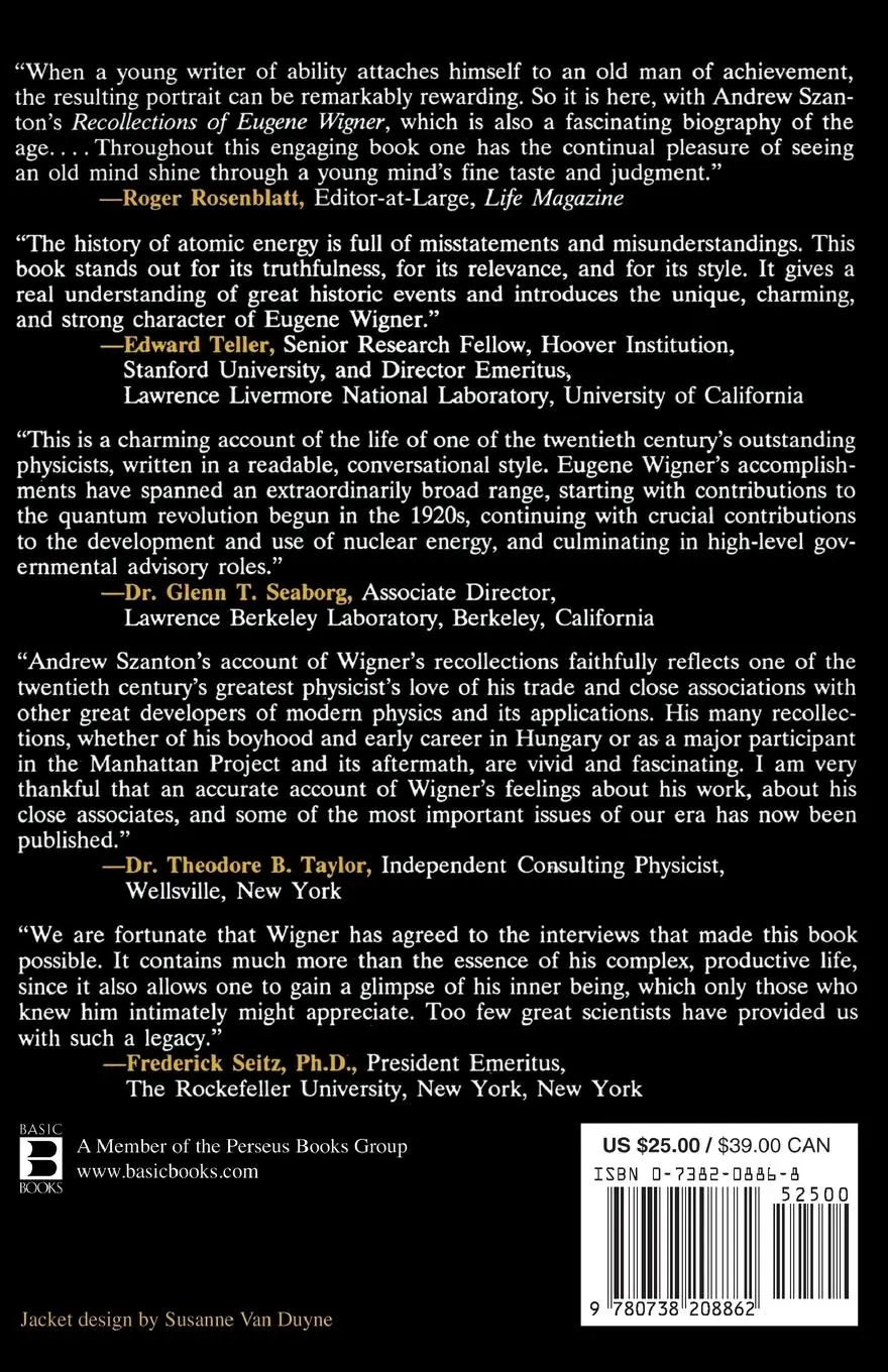 Rückseite: 9780738208862 | The Recollections of Eugene P Wigner | Eugene P Wigner (u. a.) | Buch