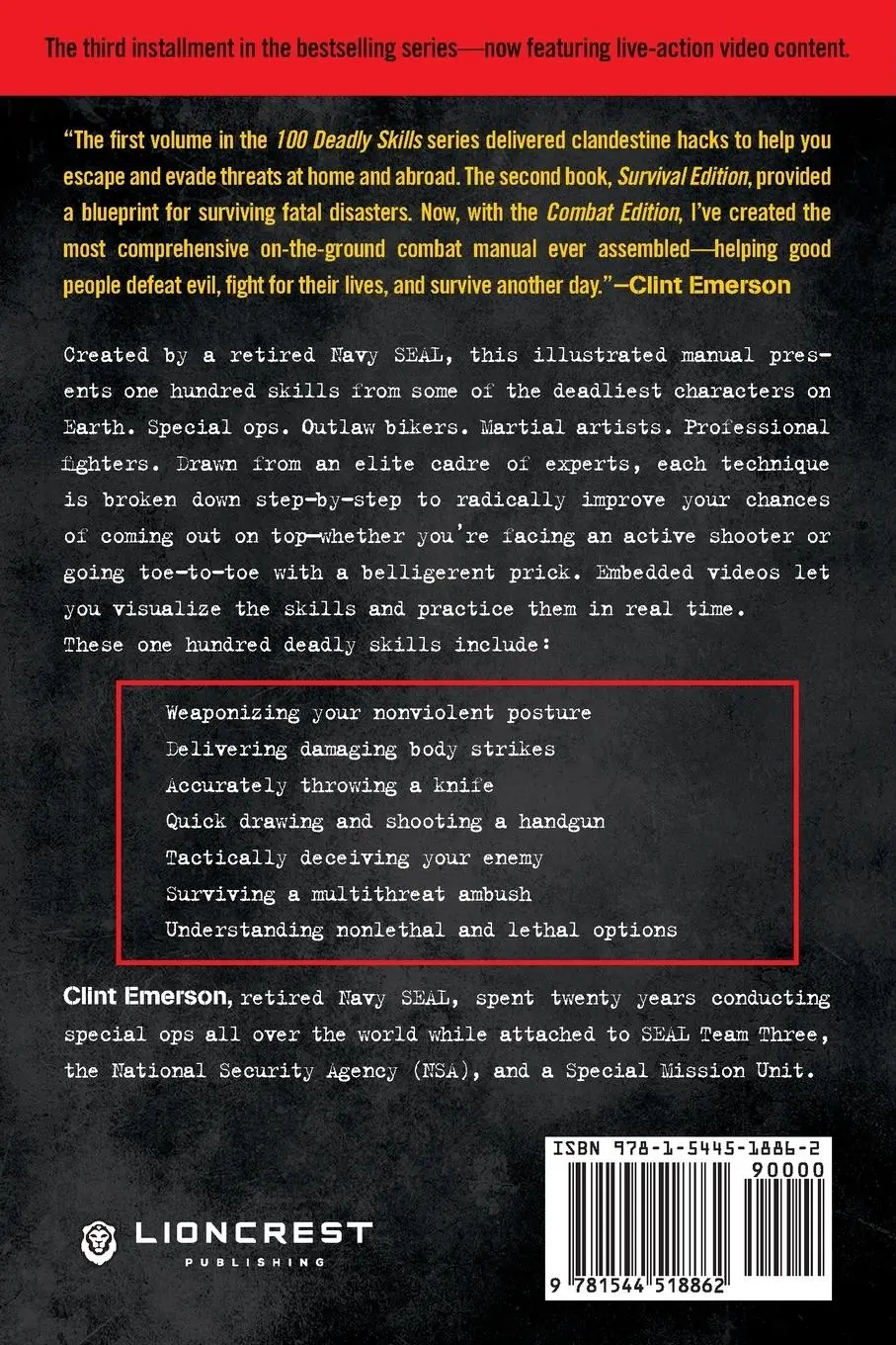 Rückseite: 9781544518862 | 100 Deadly Skills | Clint Emerson | Taschenbuch | Englisch | 2021