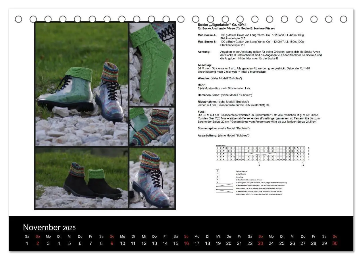Bild: 9783435658862 | Sockenkalender Bootsocks 2025 (Tischkalender 2025 DIN A5 quer),...