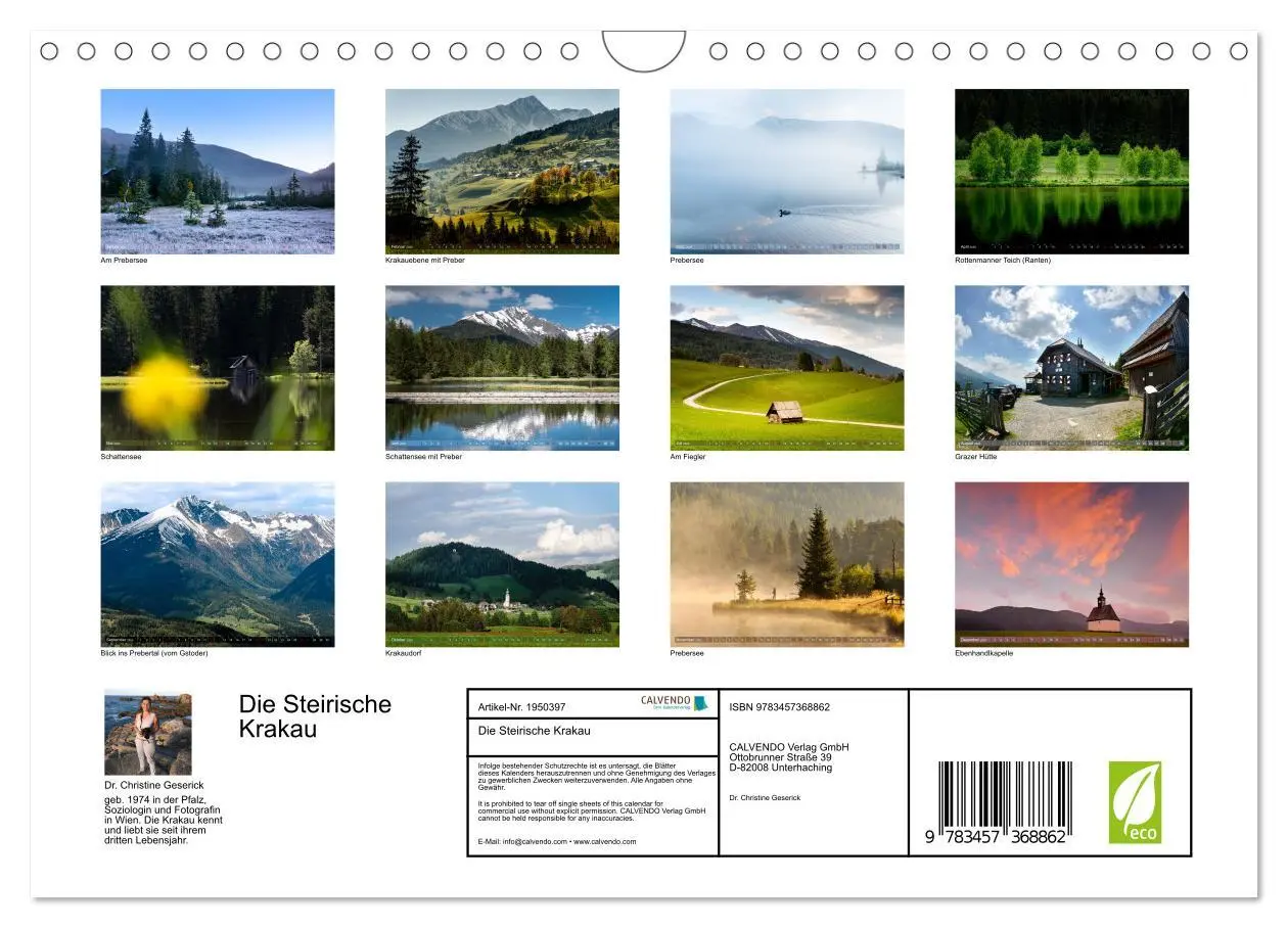 Bild: 9783457368862 | Die Steirische Krakau (Wandkalender 2026 DIN A4 quer), CALVENDO...
