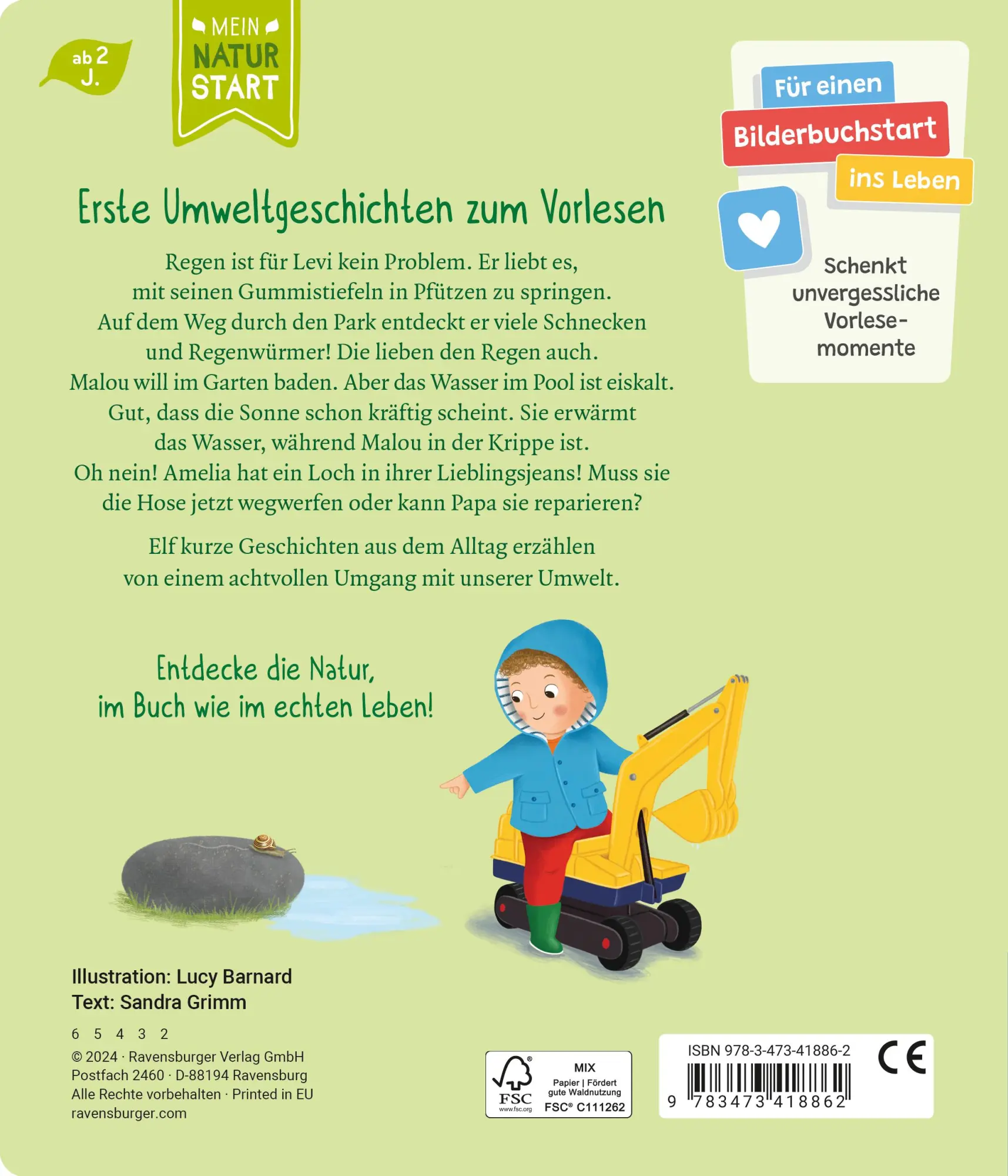 Rückseite: 9783473418862 | Ich mag Blumen, Bienen und Bäume | Sandra Grimm | Buch | Naturstart