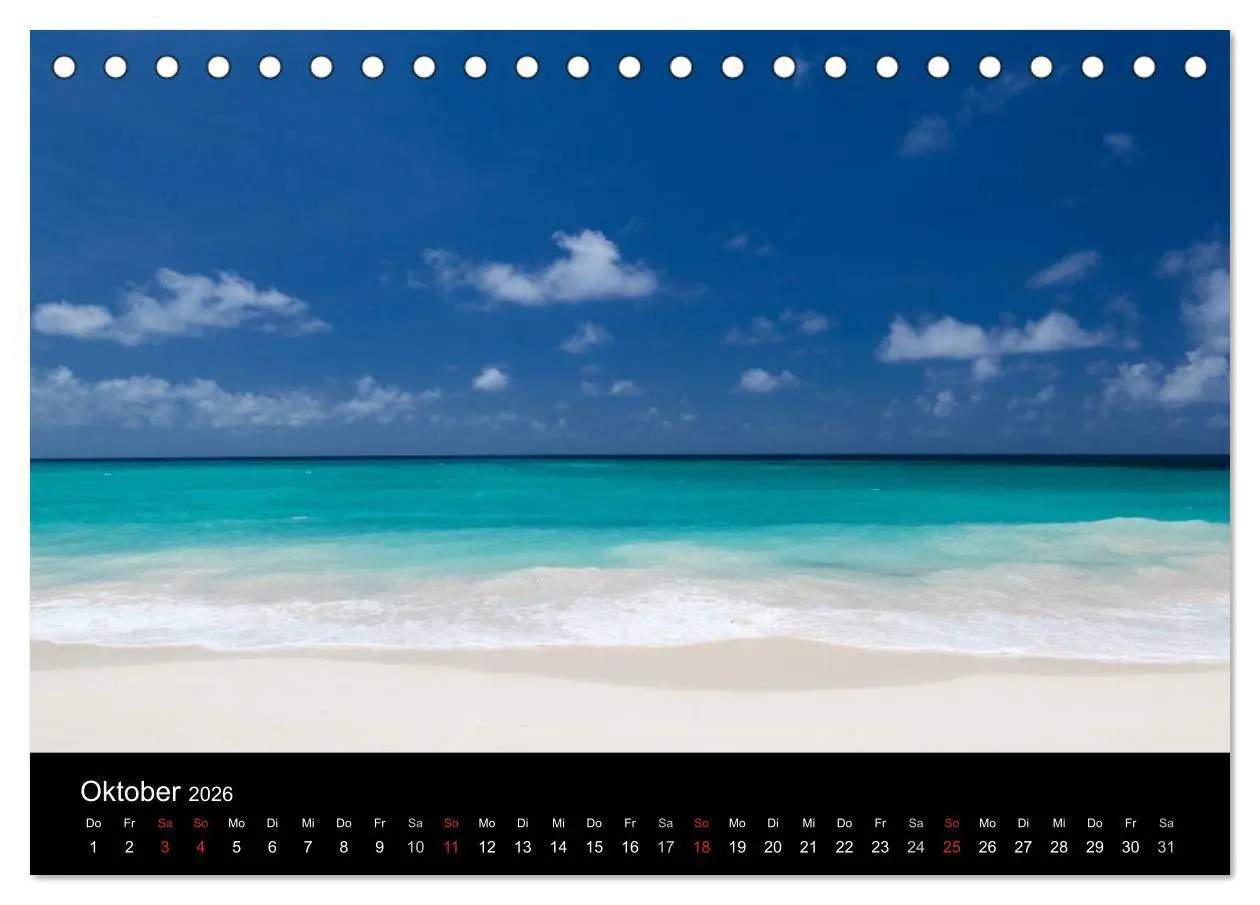 Bild: 9783516148862 | Traumstrände (Tischkalender 2026 DIN A5 quer), CALVENDO Monatskalender