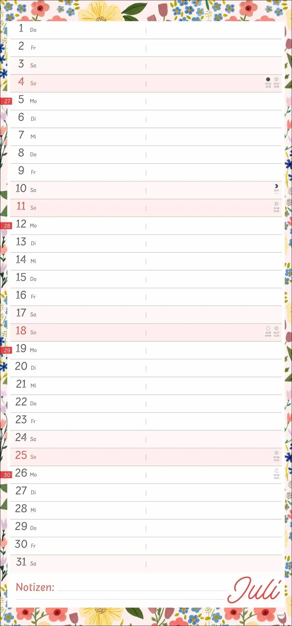 Bild: 9783756418862 | Deko-Mein Planer Flower Time 2027 | Kalender | 14 S. | Deutsch | 2027