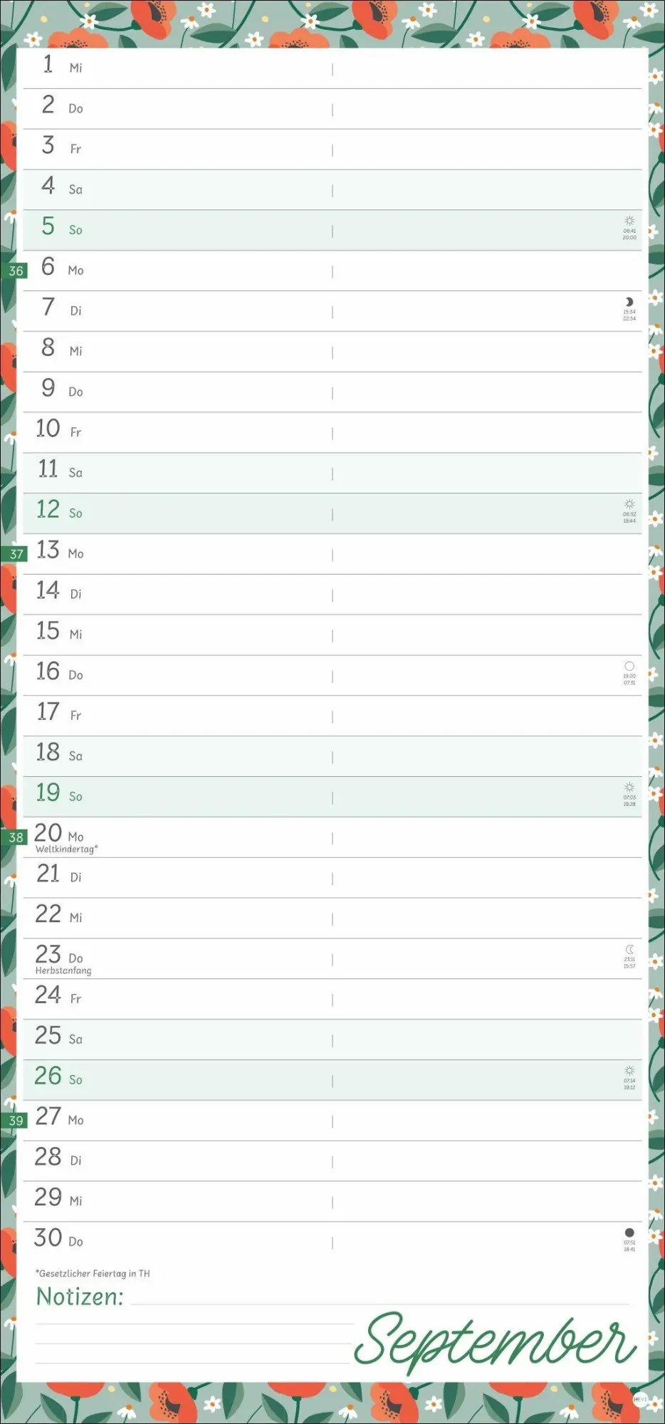 Bild: 9783756418862 | Deko-Mein Planer Flower Time 2027 | Kalender | 14 S. | Deutsch | 2027