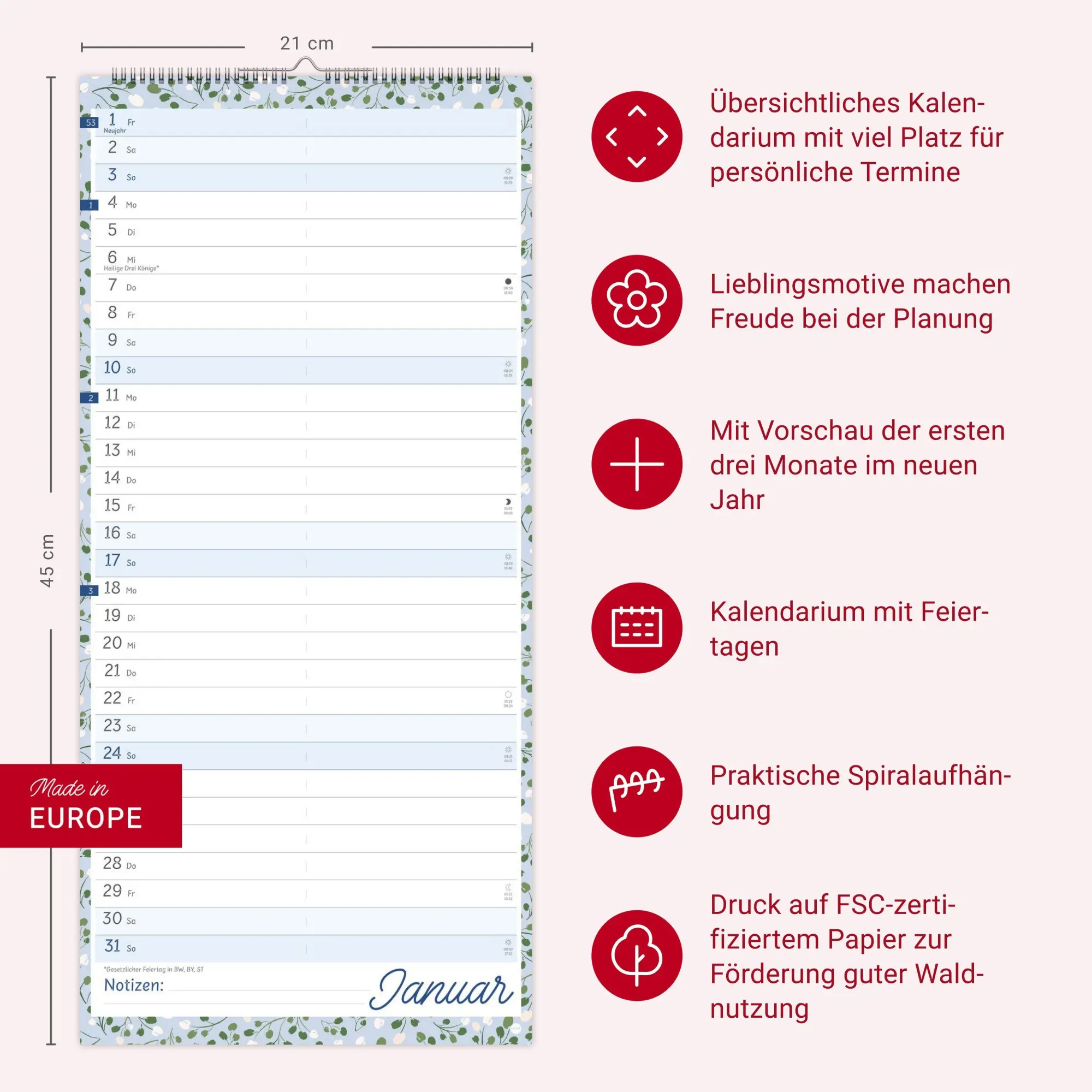Bild: 9783756418862 | Deko-Mein Planer Flower Time 2027 | Kalender | 14 S. | Deutsch | 2027