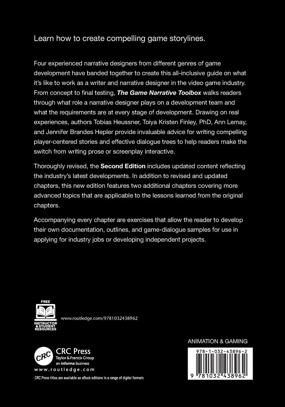 Rückseite: 9781032438962 | The Game Narrative Toolbox | Tobias Heussner (u. a.) | Taschenbuch