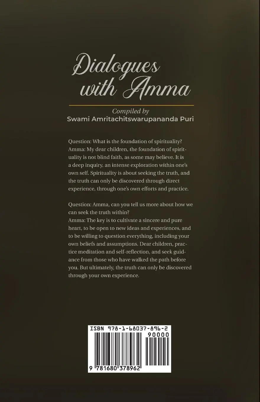 Rückseite: 9781680378962 | Dialogues With Amma | Amma | Taschenbuch | Englisch | 2023