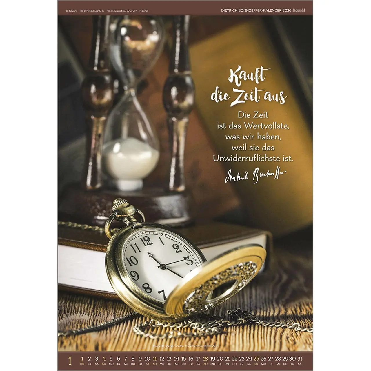 Bild: 9783754808962 | Gott ist für uns 2026 | Dietrich Bonhoeffer-Kalender | Bonhoeffer