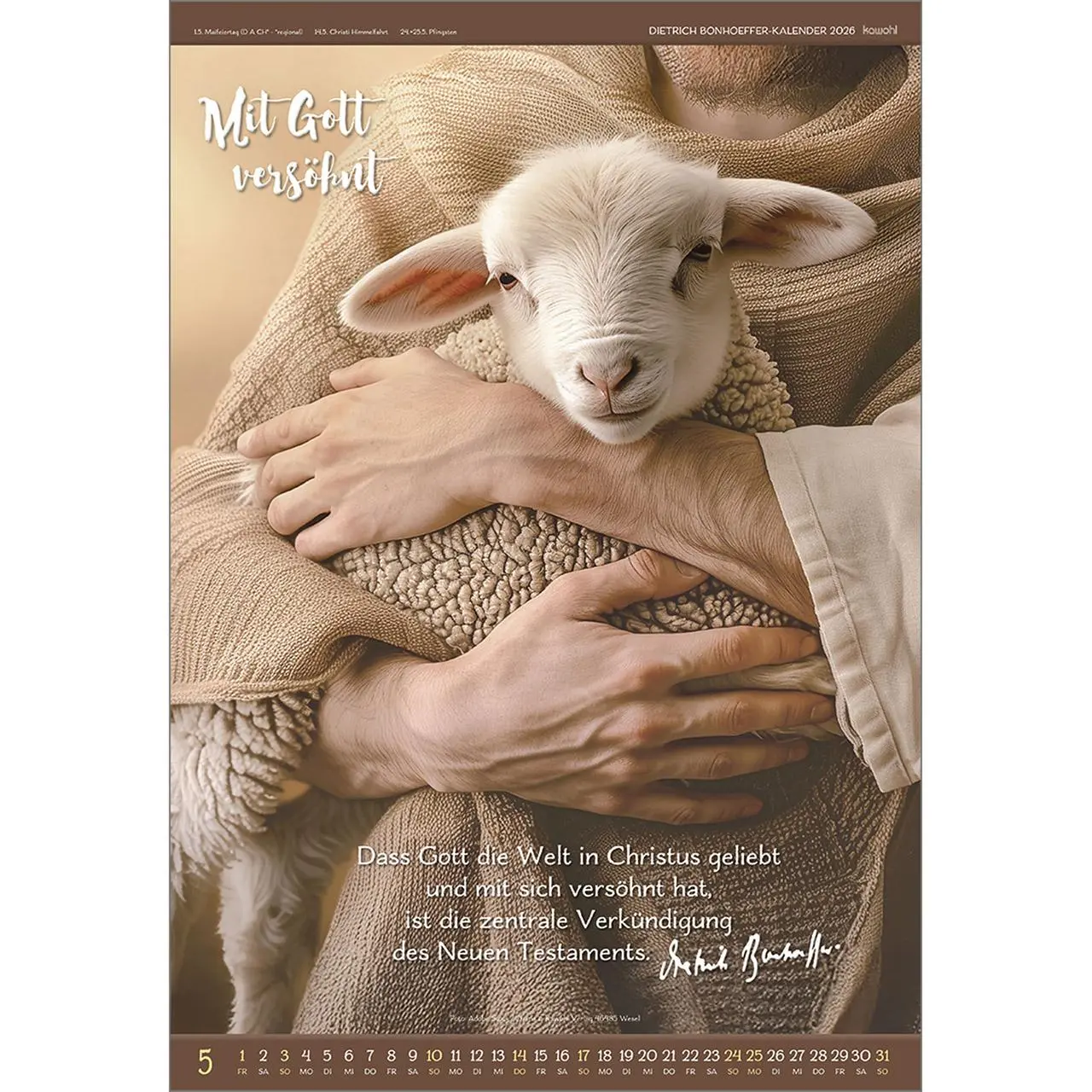 Bild: 9783754808962 | Gott ist für uns 2026 | Dietrich Bonhoeffer-Kalender | Bonhoeffer