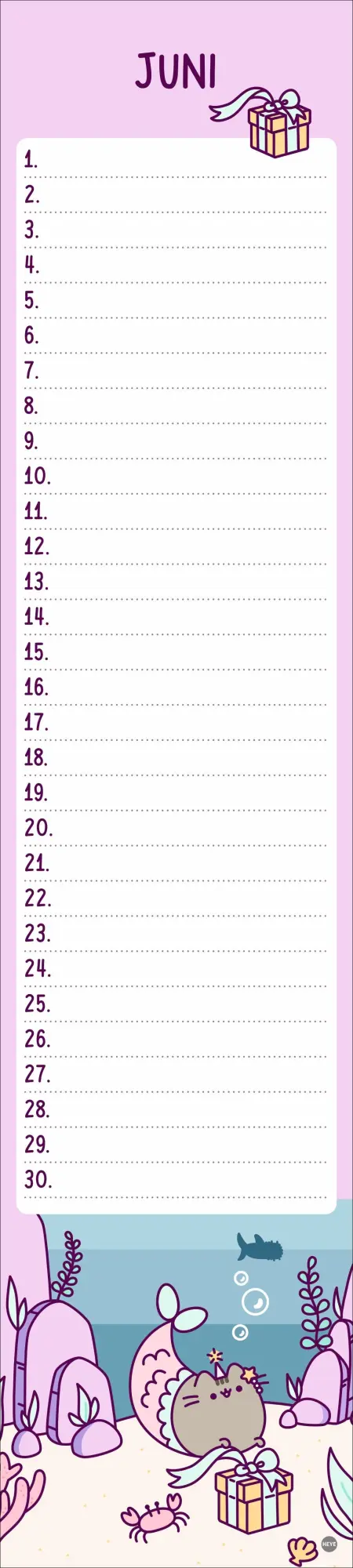 Bild: 9783756408962 | Pusheen Geburtstagskalender Langplaner | Kalender | Spiralbindung
