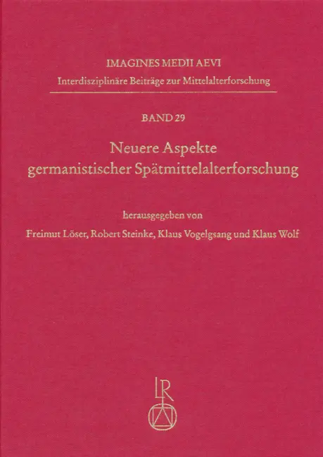 Cover: 9783895008962 | Neuere Aspekte germanistischer Spätmittelalterforschung | Klaus Wolf