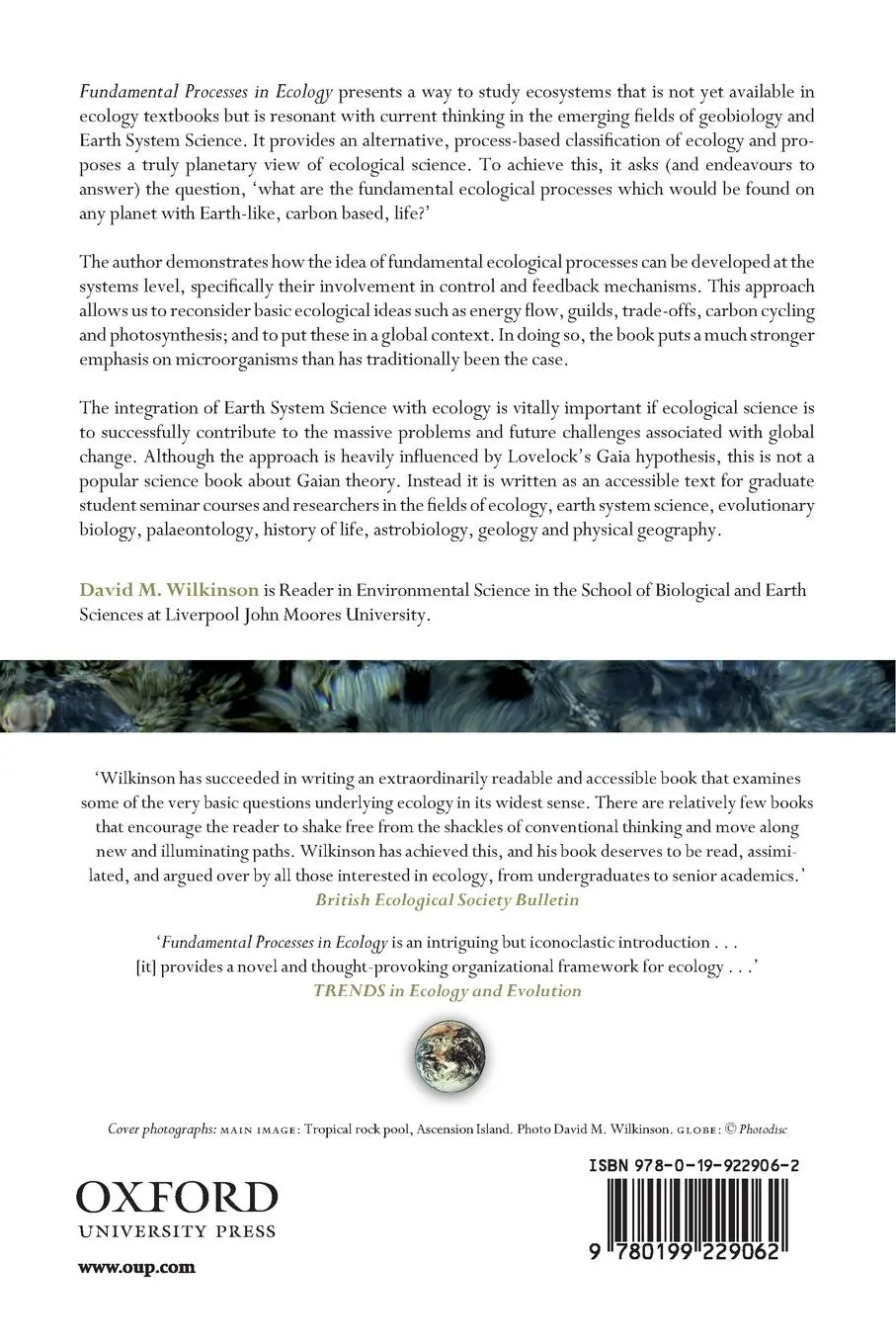 Rückseite: 9780199229062 | Fundamental Processes in Ecology | An Earth Systems Approach | Buch