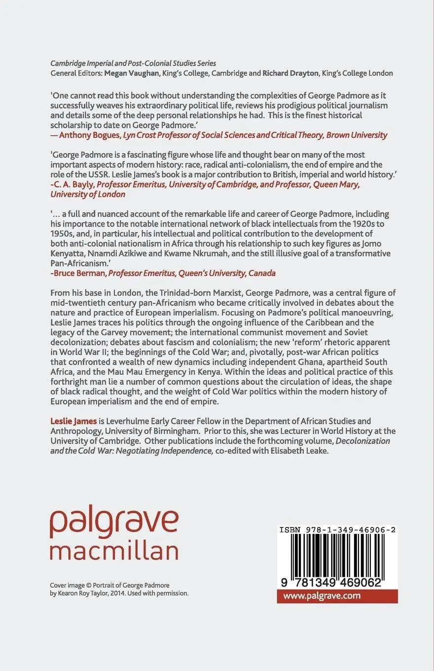 Rückseite: 9781349469062 | George Padmore and Decolonization from Below | L. James | Taschenbuch