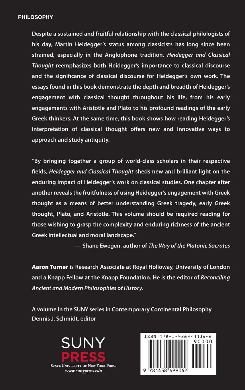 Rückseite: 9781438499062 | Heidegger and Classical Thought | Aaron Turner | Buch | Englisch