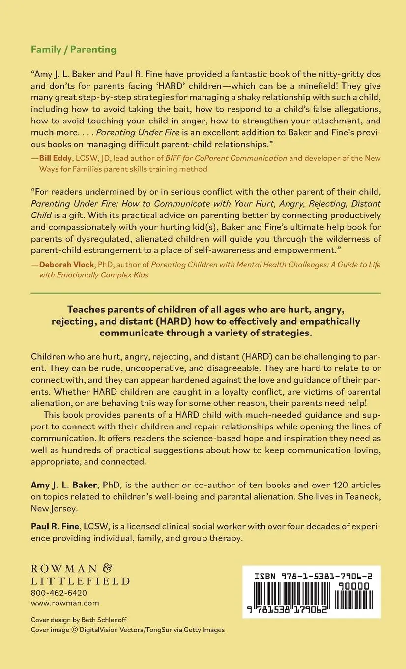 Rückseite: 9781538179062 | Parenting Under Fire | Amy J. L. Baker (u. a.) | Buch | Englisch