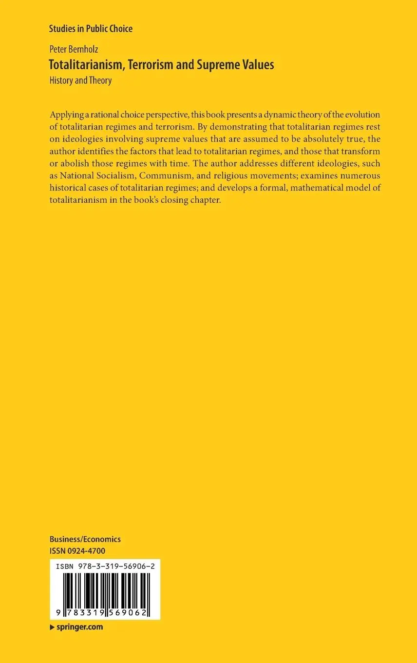 Rückseite: 9783319569062 | Totalitarianism, Terrorism and Supreme Values | History and Theory