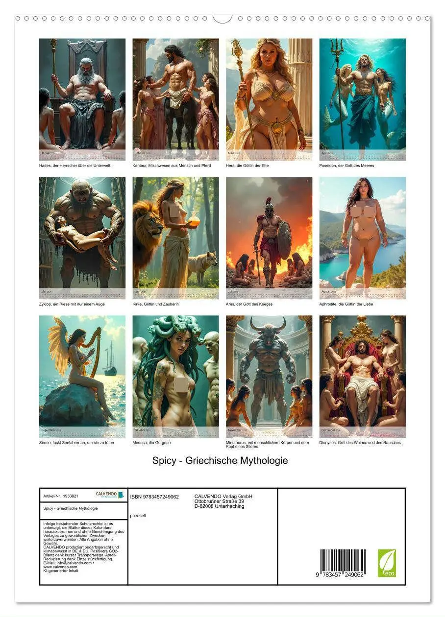 Bild: 9783457249062 | Spicy - Griechische Mythologie (hochwertiger Premium Wandkalender...