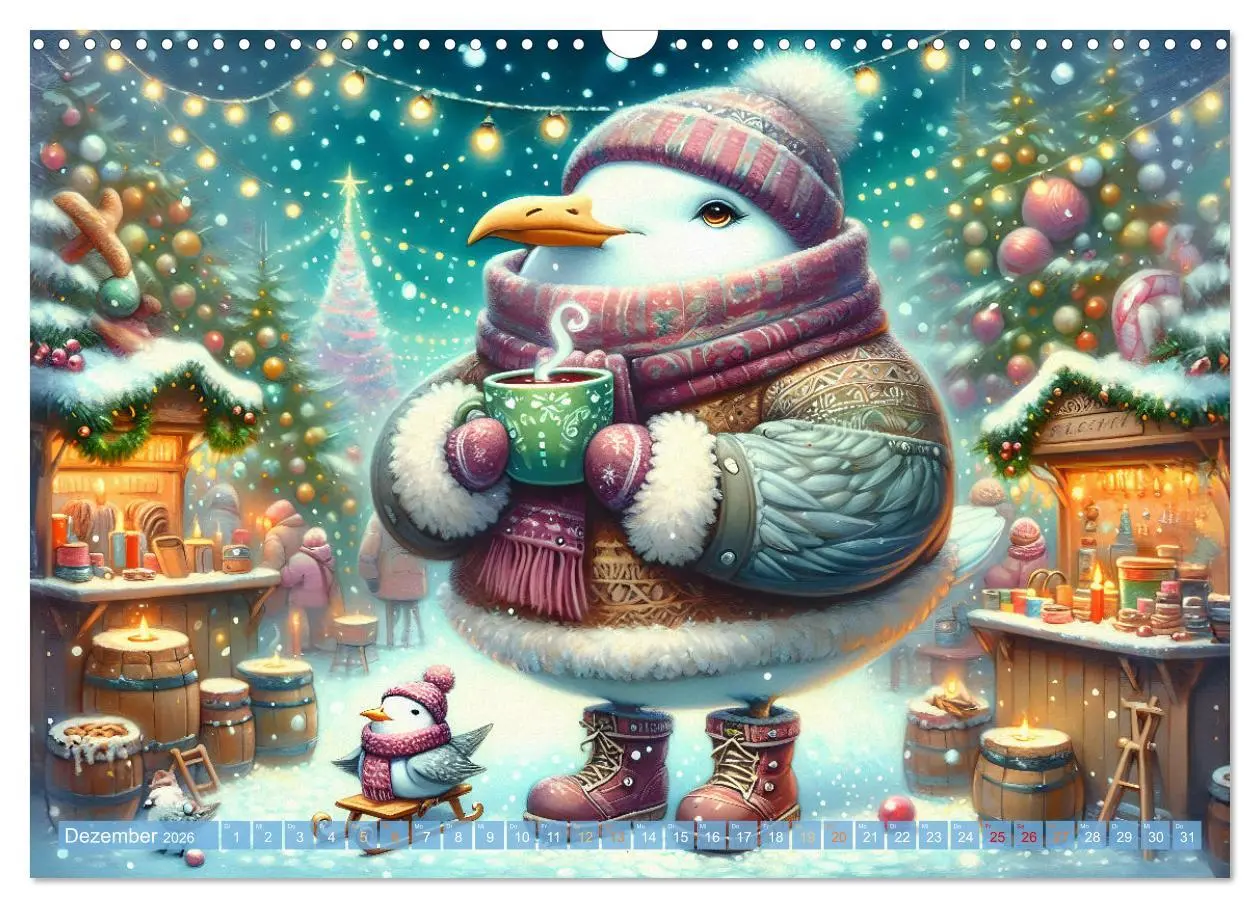 Bild: 9783457319062 | Die Möwe Emma in Hamburg (Wandkalender 2026 DIN A3 quer), CALVENDO...