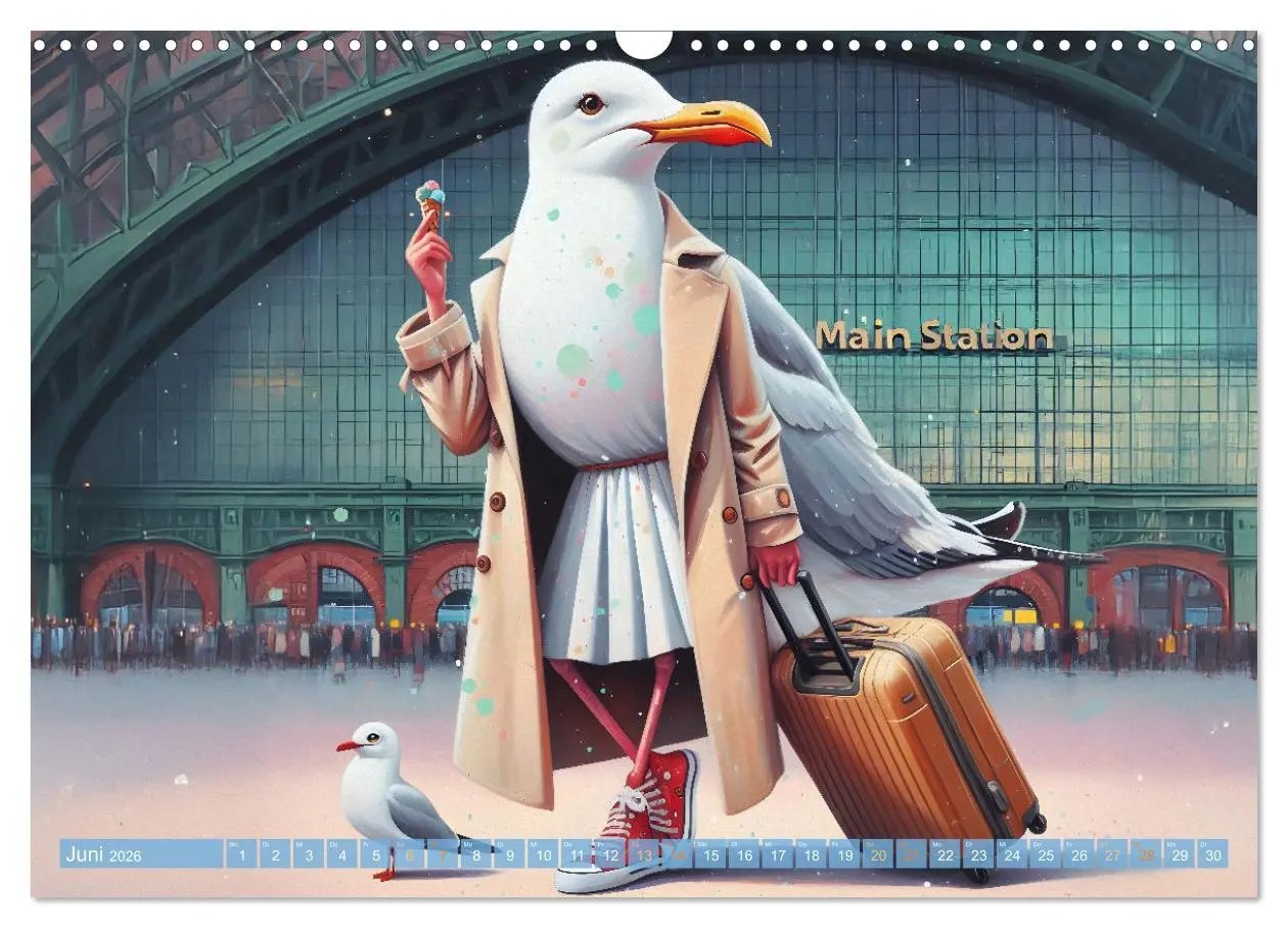 Bild: 9783457319062 | Die Möwe Emma in Hamburg (Wandkalender 2026 DIN A3 quer), CALVENDO...