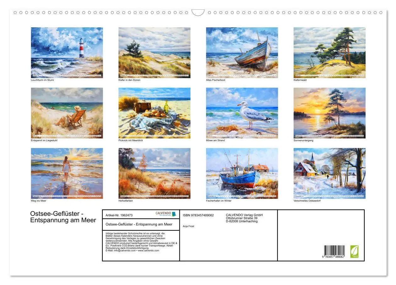 Bild: 9783457489062 | Ostsee-Geflüster - Entspannung am Meer (Wandkalender 2026 DIN A2...