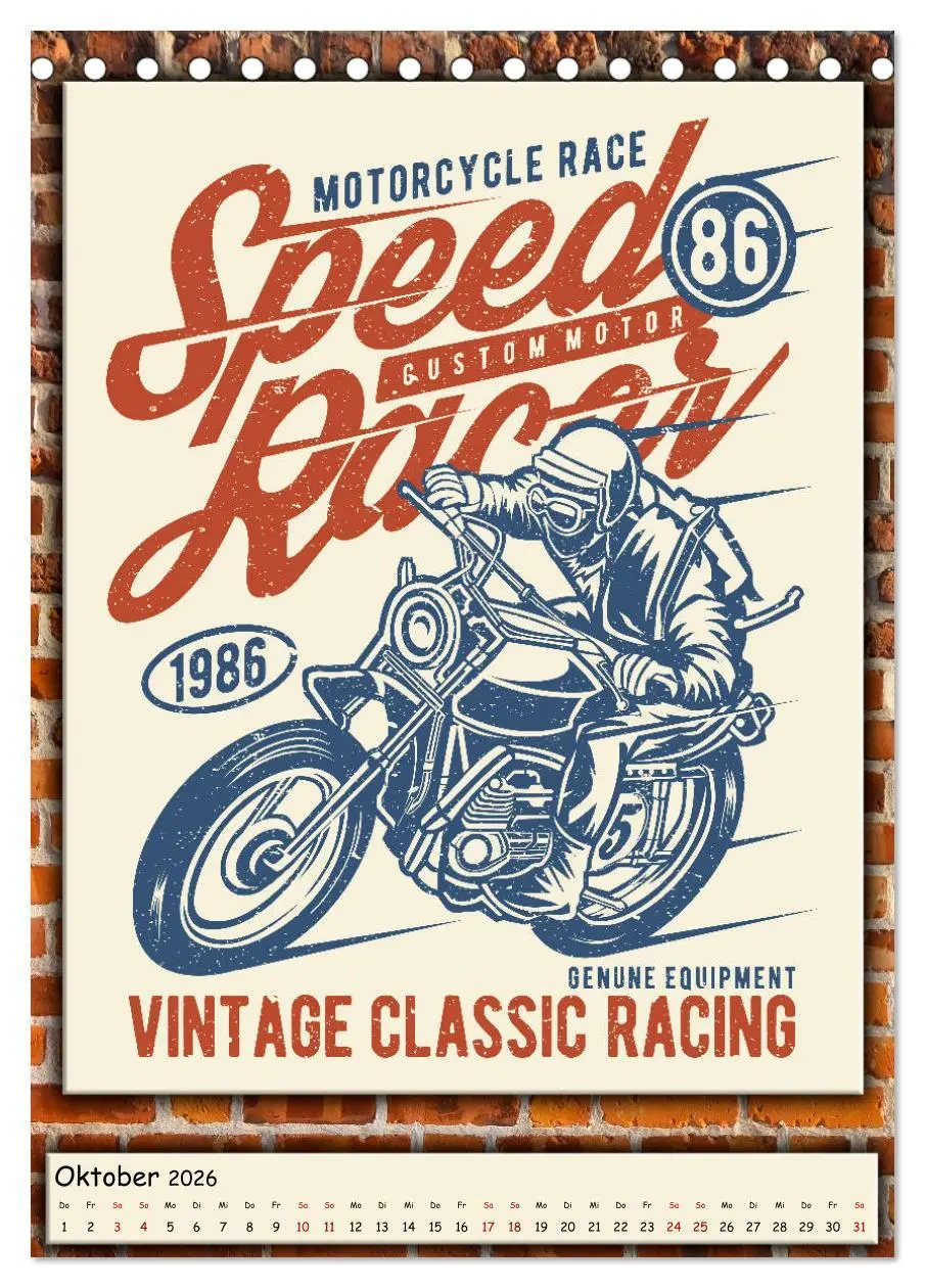 Bild: 9783516409062 | Motorrad - nostalgische Momente (Tischkalender 2026 DIN A5 hoch),...
