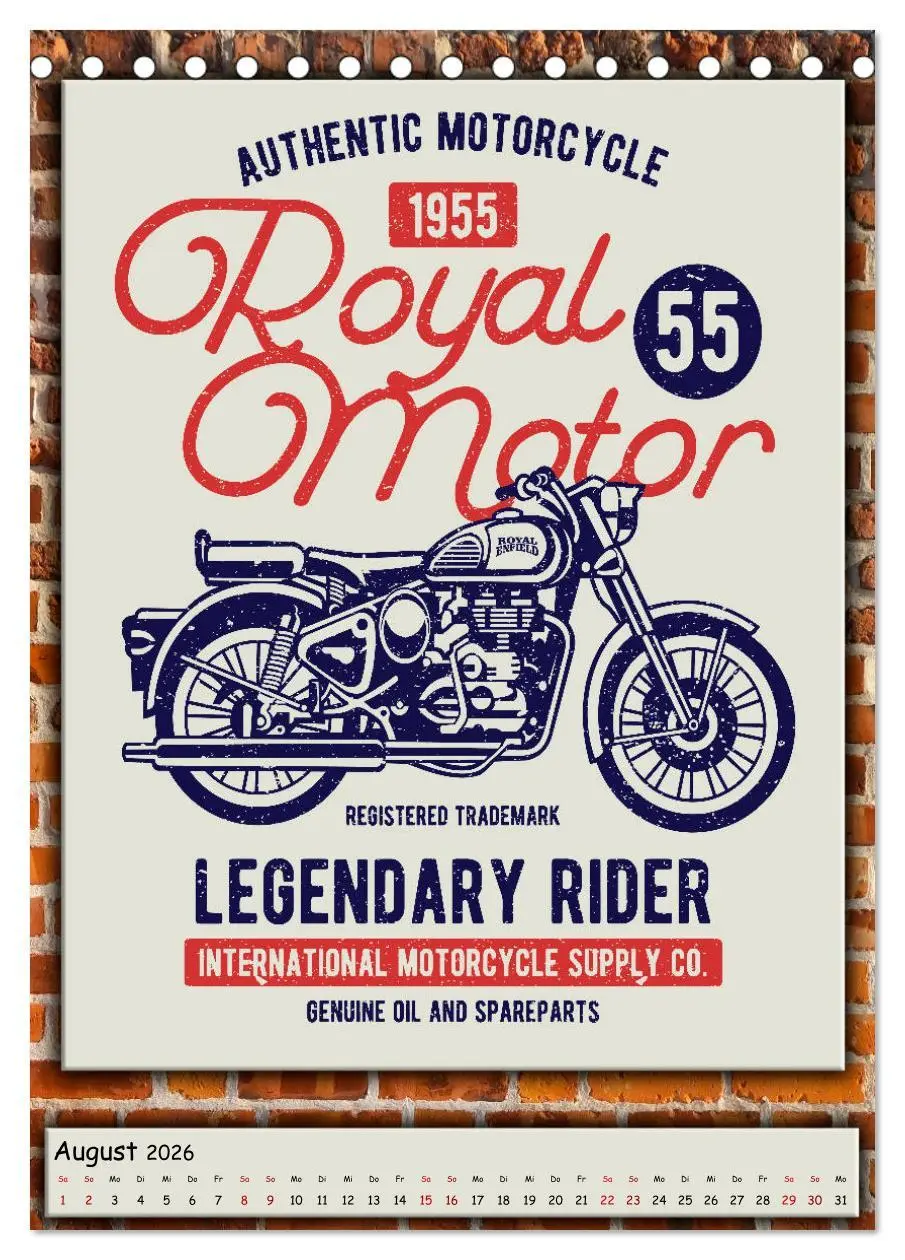 Bild: 9783516409062 | Motorrad - nostalgische Momente (Tischkalender 2026 DIN A5 hoch),...