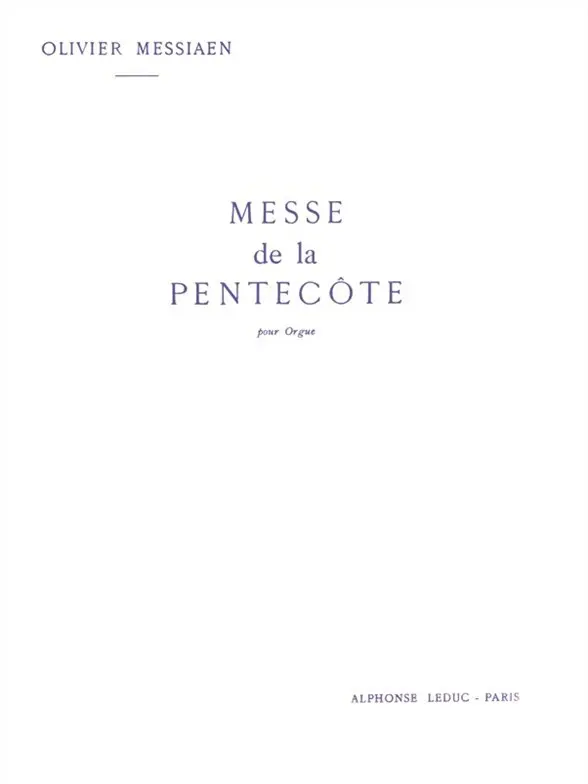 Cover: 9790046209062 | Messe Pentecote | Olivier Messiaen | Buch | Alphonse Leduc