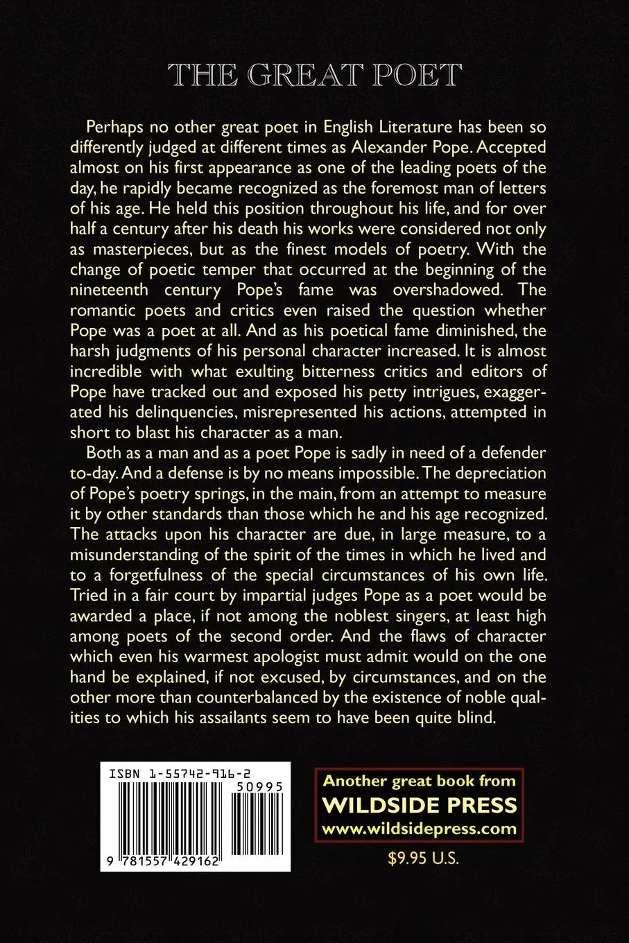 Rückseite: 9781557429162 | The Rape of the Lock | Alexander Pope | Taschenbuch | Englisch | 2024