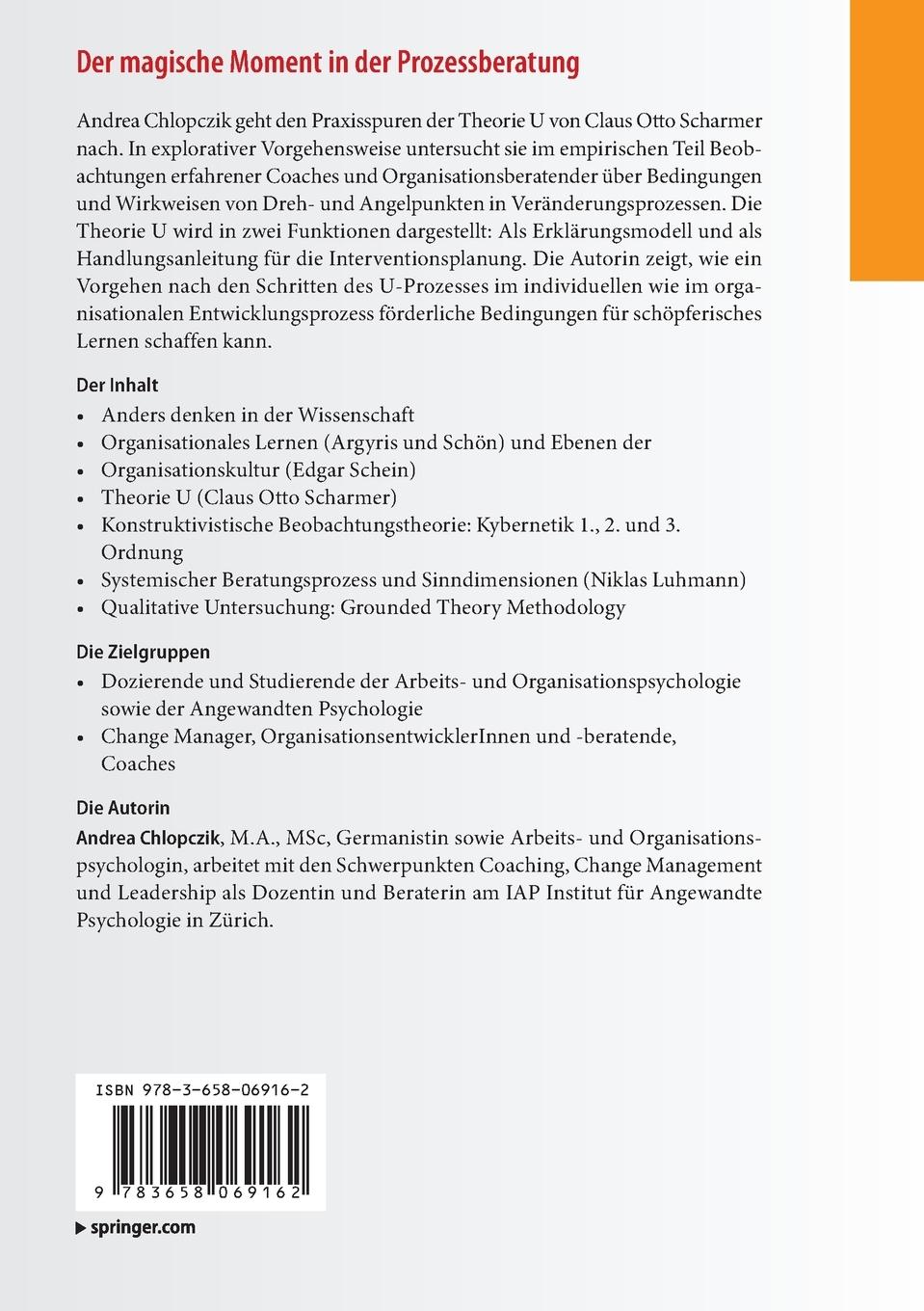 Rückseite: 9783658069162 | Der magische Moment in der Prozessberatung | Andrea Chlopczik | Buch