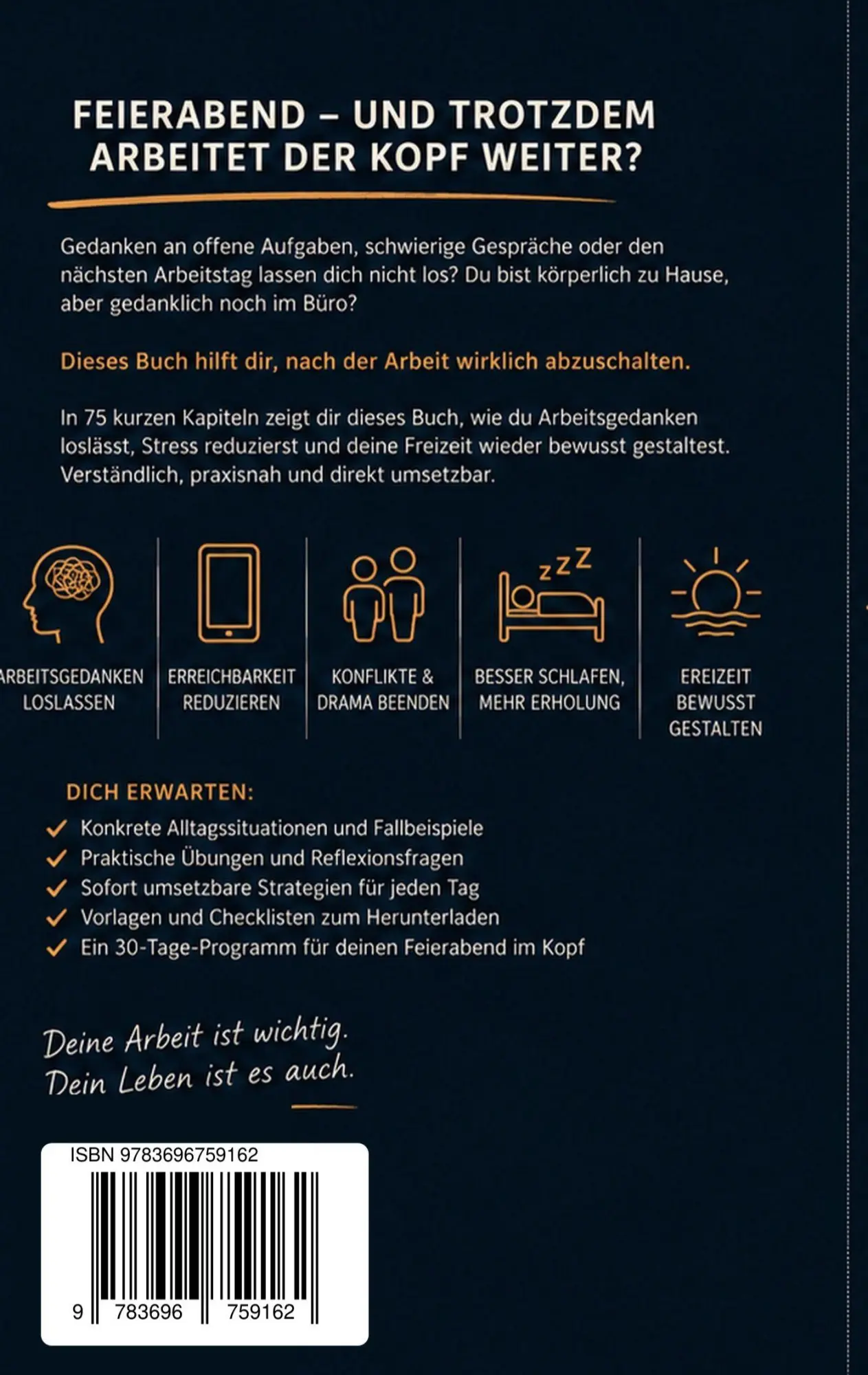 Rückseite: 9783696759162 | FEIERABEND IM KOPF | Dom | Taschenbuch | 166 S. | Deutsch | 2026