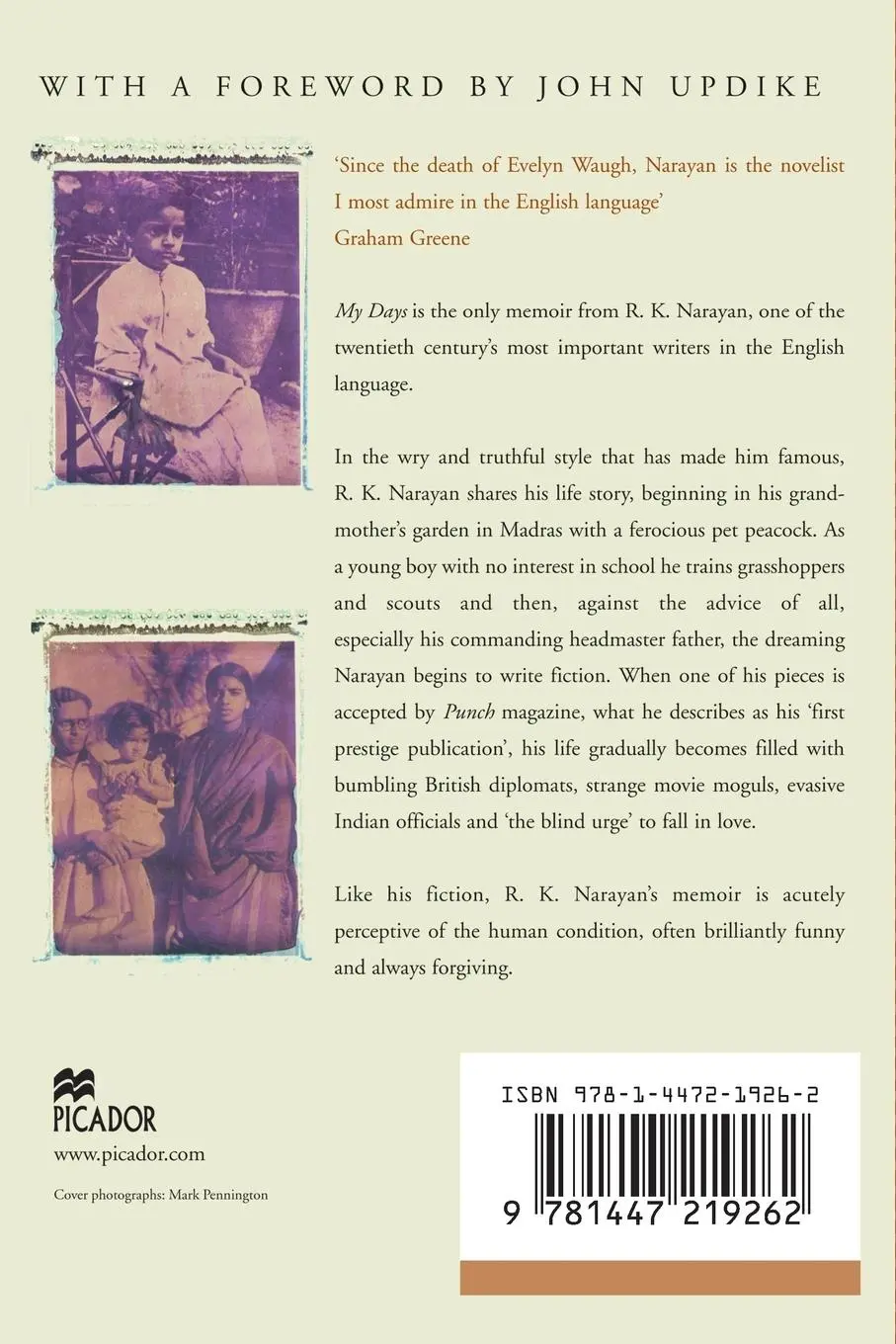 Rückseite: 9781447219262 | My Days | A Memoir | R. K Narayan | Taschenbuch | Englisch | 2012