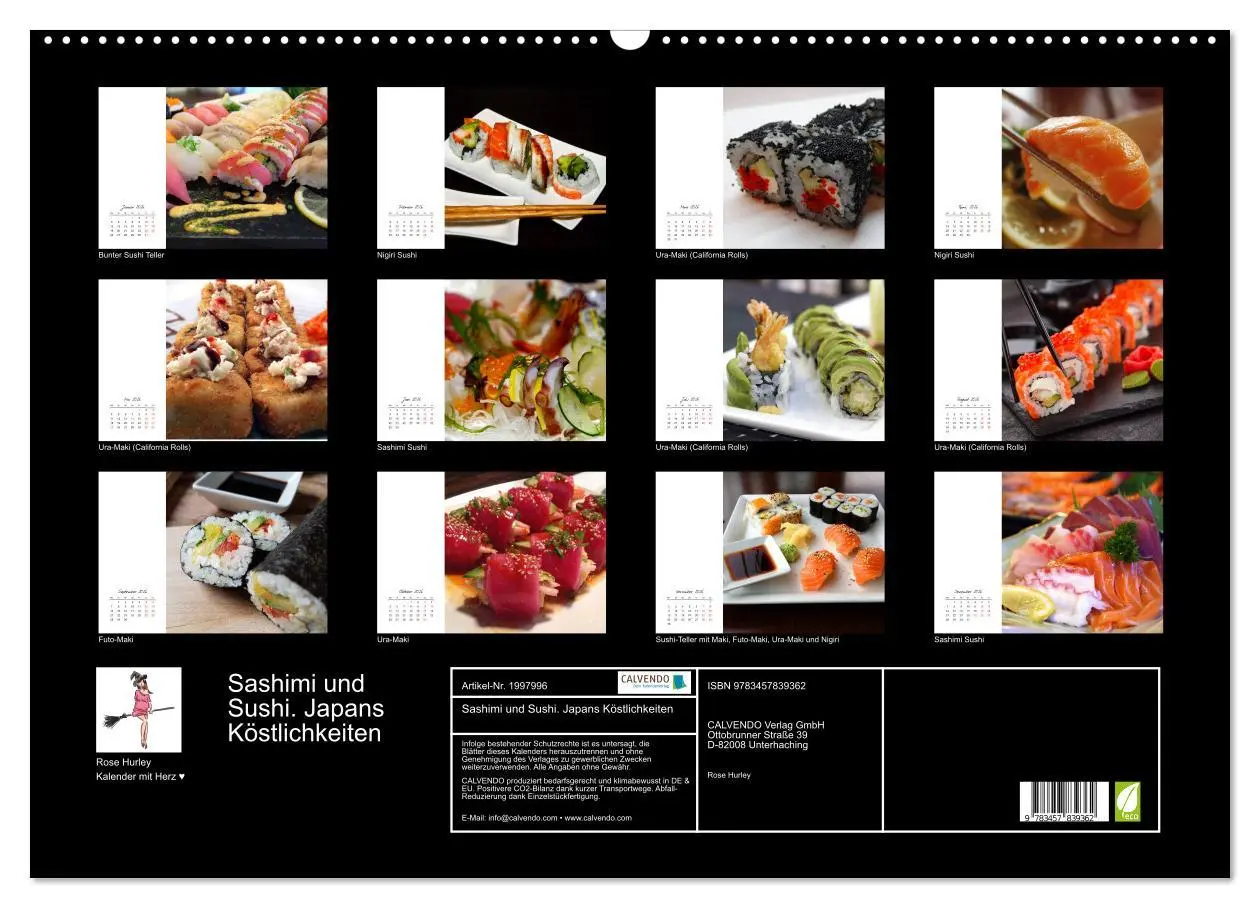Bild: 9783457839362 | Sashimi und Sushi. Japans Köstlichkeiten (Wandkalender 2026 DIN A2...