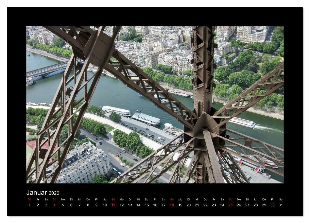 Bild: 9783516239362 | Paris von oben (Wandkalender 2026 DIN A2 quer), CALVENDO...