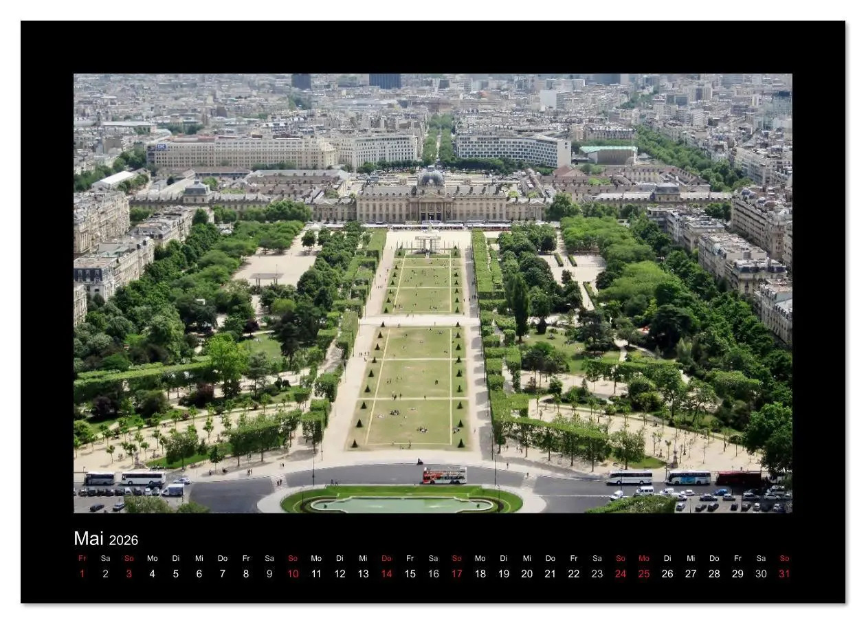 Bild: 9783516239362 | Paris von oben (Wandkalender 2026 DIN A2 quer), CALVENDO...
