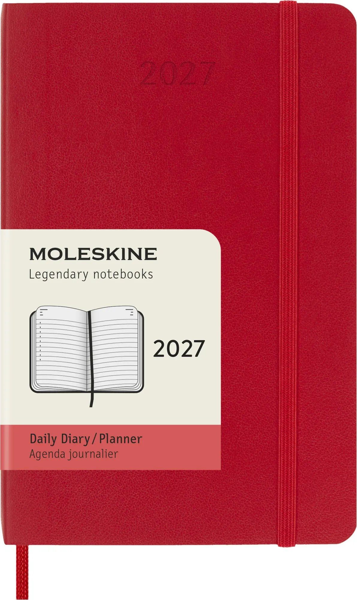 Cover: 8056999279462 | Moleskine 12 Monate Tageskalender 2027, Pocket/A6, 1 Tag = 1 Seite,...