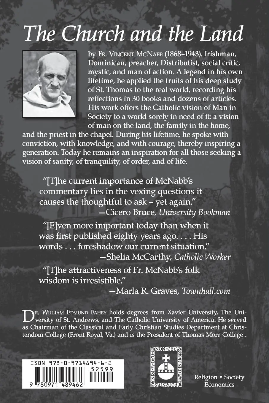 Rückseite: 9780971489462 | The Church and the Land | Vincent Mcnabb | Taschenbuch | Englisch