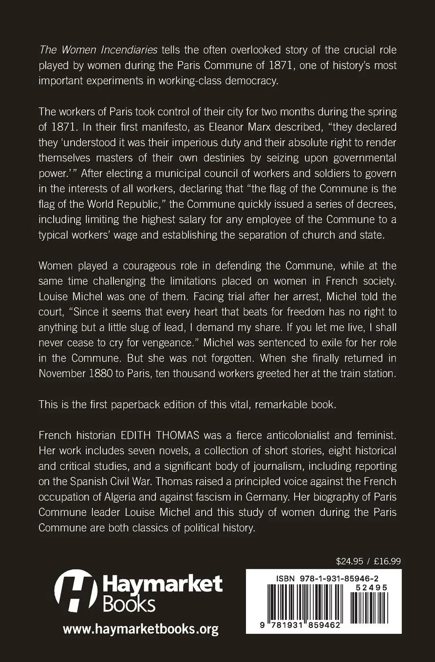 Rückseite: 9781931859462 | The Women Incendiaries | Edith Thomas | Taschenbuch | Englisch | 2007