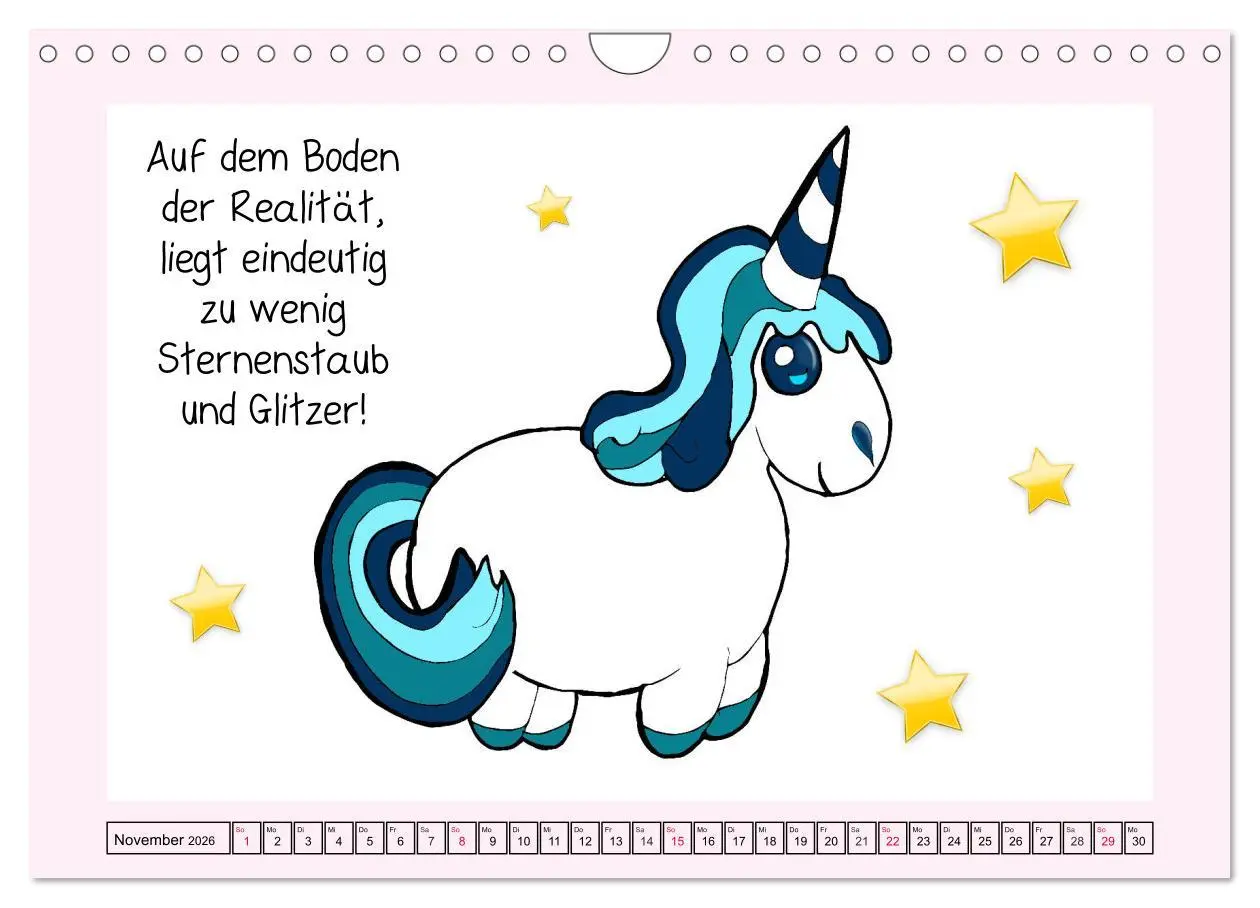 Bild: 9783457759462 | Unicorns. Einhorn-Sprüche und Weisheiten! (Wandkalender 2026 DIN A4...