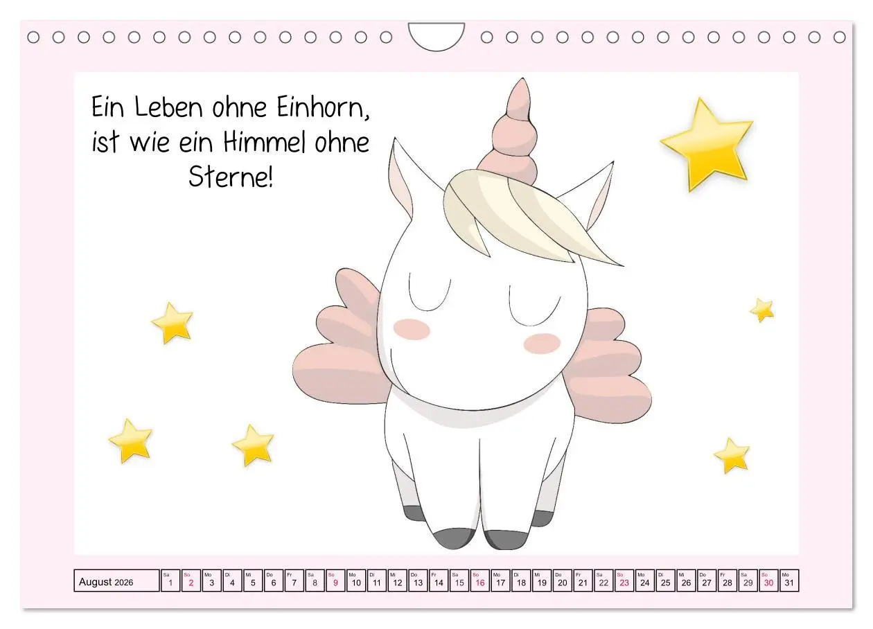 Bild: 9783457759462 | Unicorns. Einhorn-Sprüche und Weisheiten! (Wandkalender 2026 DIN A4...