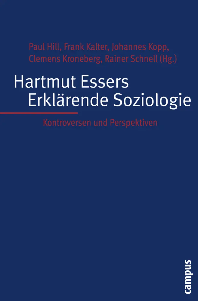 Cover: 9783593389462 | Hartmut Essers Erklärende Soziologie | Kontroversen und Perspektiven