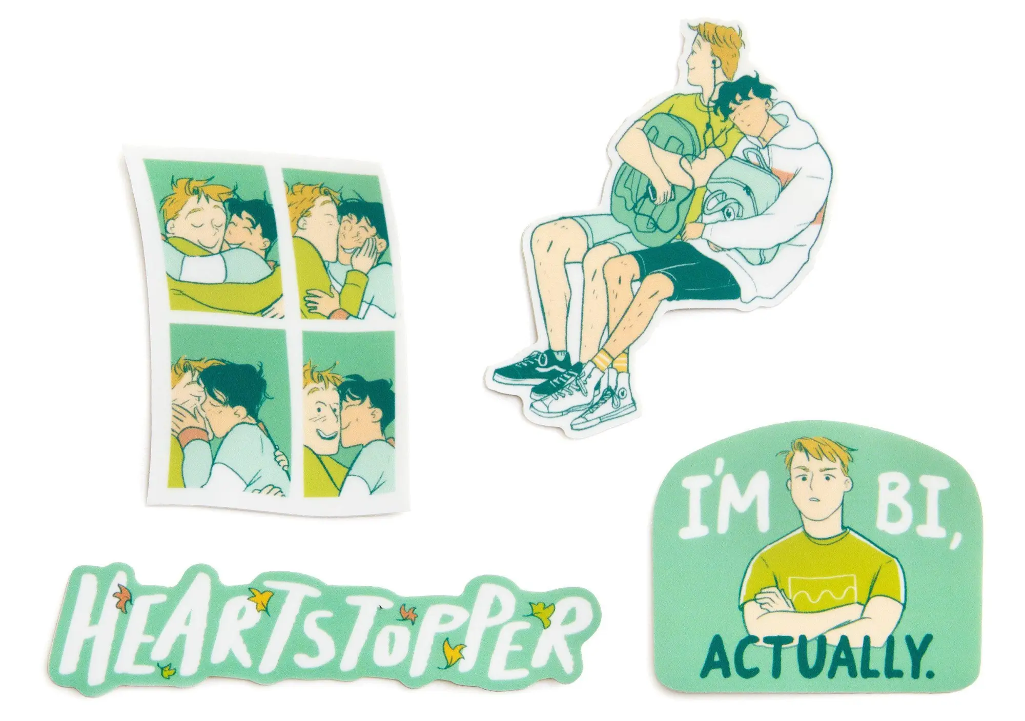 Out of Print Clothing Heartstopper, Boy Meets Boy Stickers - Sticker Set Of 4