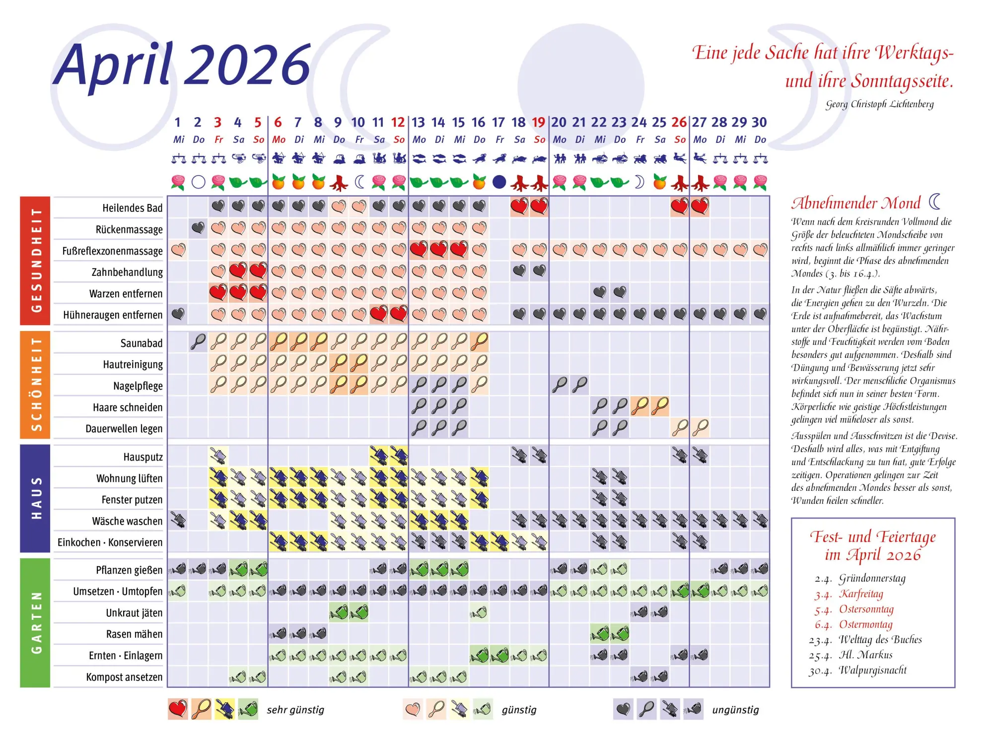 Bild: 9783453239562 | Auf einen Blick 2026 | Helga Föger | Kalender | 28 S. | Deutsch | 2026