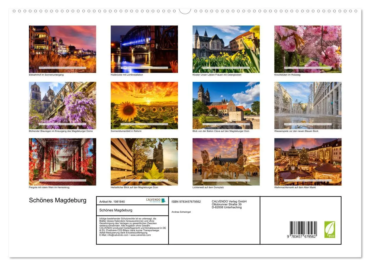 Bild: 9783457679562 | Schönes Magdeburg (hochwertiger Premium Wandkalender 2026 DIN A2...