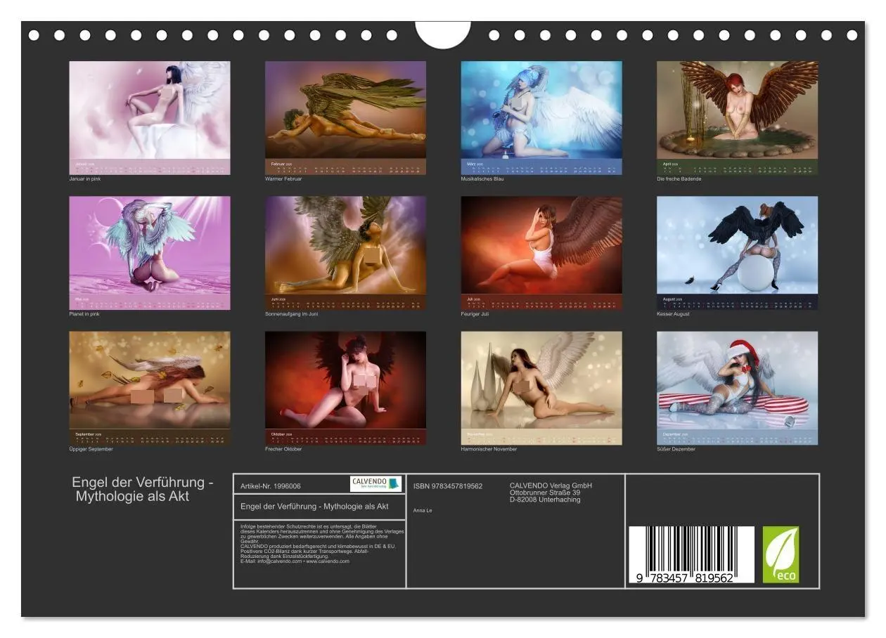 Bild: 9783457819562 | Engel der Verführung - Mythologie als Akt (Wandkalender 2026 DIN A4...