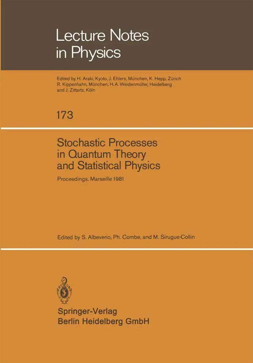 Cover: 9783540119562 | Stochastic Processes in Quantum Theory and Statistical Physics | Buch